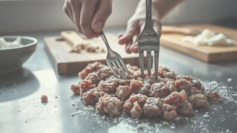 Jak długo należy wyrabiać mięso na mielonkę?