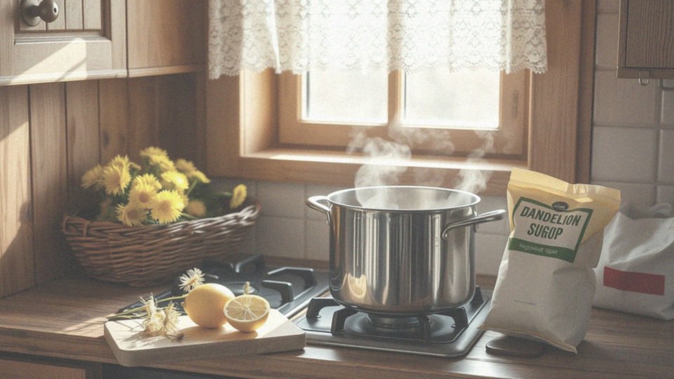 How long to cook syrop z mniszka lekarskiego?