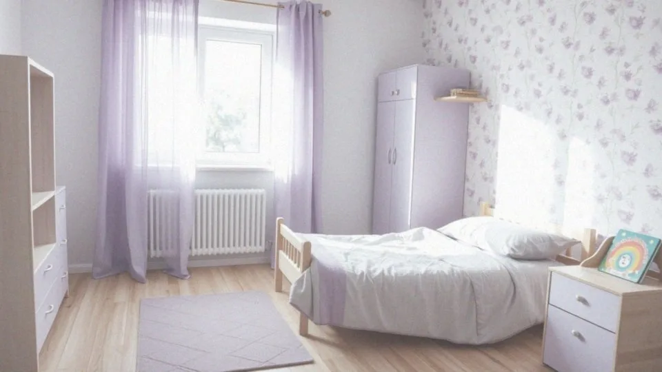Jakie tekstylia i dekoracje można wykorzystać w fioletowym pokoju dziecka?