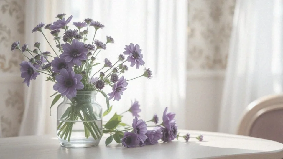 Jakie są pozytywne aspekty wykorzystania purpurowych kwiatów w aranżacji z fioletem?