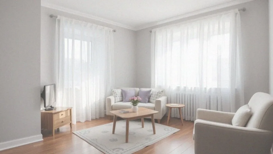 Na co zwrócić uwagę przy aranżacji małego fioletowo-szarego salonu w stylu tradycyjnym?