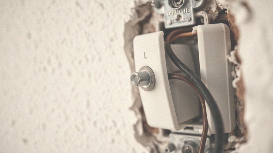 Jak wygląda podłączenie przewodu zasilającego do włącznika podwójnego?